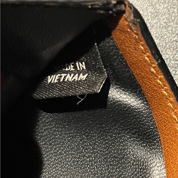 Coach Unisex Wallet Vintage Leather Black Brown Small Whipstitch - Picture 8 of 9